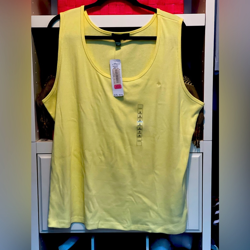 Lis Claiborne yellow tank top brand new